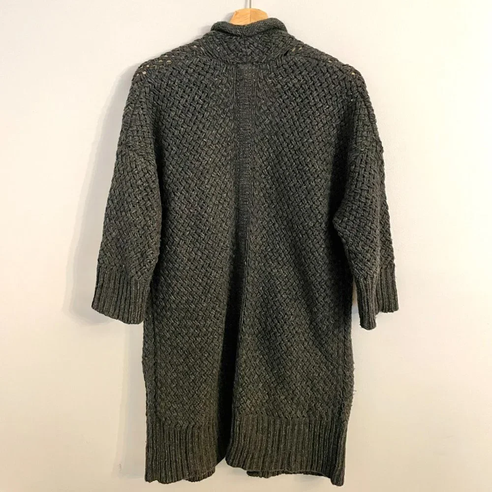 Banana Republic Open Front Textured Long Cardigan Sweater